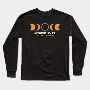 Total Solar Eclipse 2024 Kerrville Texas April 8 2024 Long Sleeve T-Shirt